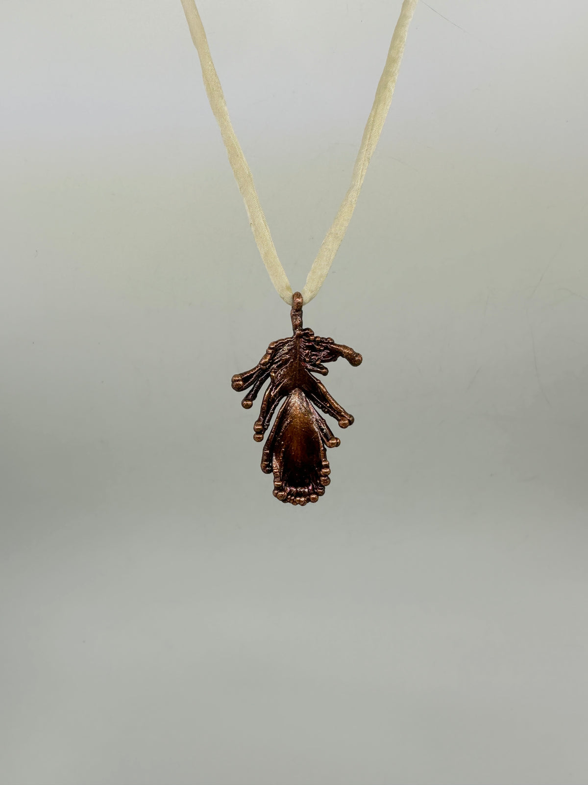 Real Feather Necklace, Small - Copper Electroformed