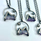Mountains and the Moon *Silver Edition* Electroformed Necklace
