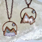 Mountains and the Moon — Copper Electroformed Necklace