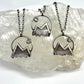 Mountains and the Moon *Silver Edition* Electroformed Necklace