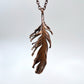 Real Feather Necklace - Copper Electroformed