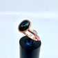 Size 8.5 Blue Tiger’s Eye Ring - Copper Electroformed