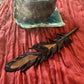 Peekaboo Feather - Copper Electroformed - Ornamental Keepsake, Ritual Altar Decor