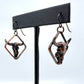 Buffalo Skull Replica Earrings - Copper Electroformed