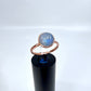 Size 8.5 Rainbow Moonstone Ring - Copper Electroformed