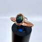 Size 8 Blue Tiger’s Eye Ring - Copper Electroformed