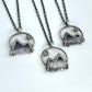 Mountains and the Moon *Silver Edition* Electroformed Necklace