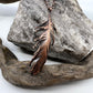 Real Feather Necklace - Copper Electroformed