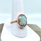 Size 8.5 Larimar Ring - Copper Electroformed