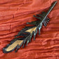 Peekaboo Feather - Copper Electroformed - Ornamental Keepsake, Ritual Altar Decor
