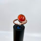 Size 8 Carnelian Ring - Copper Electroformed