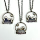 Mountains and the Moon *Silver Edition* Electroformed Necklace