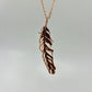 Real Feather Necklace, Large - Copper Electroformed