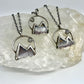 Mountains and the Moon *Silver Edition* Electroformed Necklace