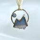 Mountains and the Moon Keepsake Ornament — Silver Electroformed