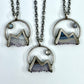 Mountains and the Moon *Silver Edition* Electroformed Necklace