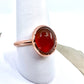 Size 8 Carnelian Ring - Copper Electroformed