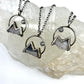 Mountains and the Moon *Silver Edition* Electroformed Necklace