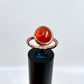 Size 8 Carnelian Ring - Copper Electroformed