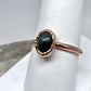 Size 8 Blue Tiger’s Eye Ring - Copper Electroformed