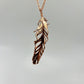 Real Feather Necklace, Large - Copper Electroformed