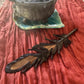 Peekaboo Feather - Copper Electroformed - Ornamental Keepsake, Ritual Altar Decor