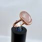 Size 8 Rose Quartz Ring - Copper Electroformed