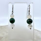 Moss Agate & Montana Agate Drop Earrings, Smooth Finish