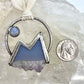 Mountains and the Moon Keepsake Ornament — Silver Electroformed