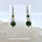 Moss Agate & Montana Agate Drop Earrings, Smooth Finish