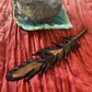 Peekaboo Feather - Copper Electroformed - Ornamental Keepsake, Ritual Altar Decor