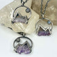 Mountains and the Moon *Silver Edition* Electroformed Necklace