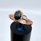 Size 8 Blue Tiger’s Eye Ring - Copper Electroformed