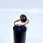 Size 8.5 Blue Tiger’s Eye Ring - Copper Electroformed