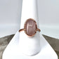 Size 8 Rose Quartz Ring - Copper Electroformed