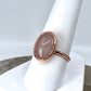 Size 8 Rose Quartz Ring - Copper Electroformed