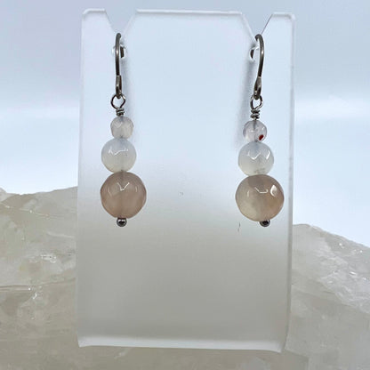 Montana Agate Drop Earrings, Faceted