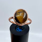 Size 8 Tiger’s Eye Ring - Copper Electroformed