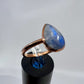 Size 9.25 Moonstone Ring - Copper Electroformed