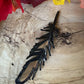 Peekaboo Feather - Copper Electroformed - Ornamental Keepsake, Ritual Altar Decor