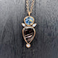 Hypersthene, Pietersite, and Rainbow Moonstone Necklace - Copper Electroformed