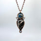 Hypersthene, Pietersite, and Rainbow Moonstone Necklace - Copper Electroformed