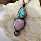 Larimar, Kunzite, and Moonstone Combo Necklace - Copper Electroformed