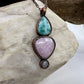 Larimar, Kunzite, and Moonstone Combo Necklace - Copper Electroformed