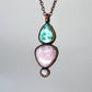 Larimar, Kunzite, and Moonstone Combo Necklace - Copper Electroformed