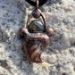 Cougar Claw Necklace with Labradorite and Obsidian - Copper Electroformed