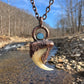 Cougar Claw with Accent Stone- Copper Electroformed Necklace