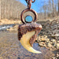 Cougar Claw with Accent Stone- Copper Electroformed Necklace