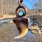 Cougar Claw with Accent Stone- Copper Electroformed Necklace
