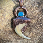 Cougar Claw with Accent Stone- Copper Electroformed Necklace